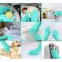 Силіконові рукавички Magic Silicone Gloves Pink для прибирання чистки миття посуду для будинку. Колір: бірюзовий