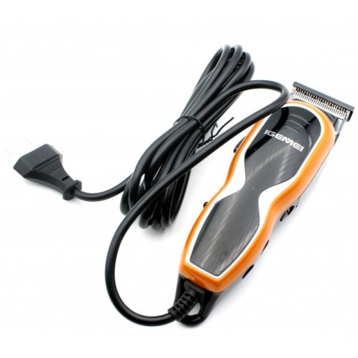 Професійна машинки для стрижки волосся Gemei GM-817 Pro. Колір помаранчевий