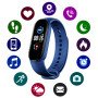 Фітнес браслет Smart Watch M5 Band Classic Black смарт годинник-трекер. Колір синій
