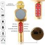 Безпровідний мікрофон караоке bluetooth WSTER WS-1816. Колір: золотий