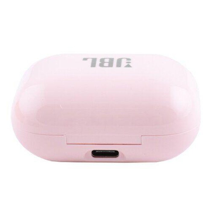 Бездротові bluetooth навушники вкладиші JBL MG-S20 з мікрофоном і кейсом підзарядки. Колір рожевий