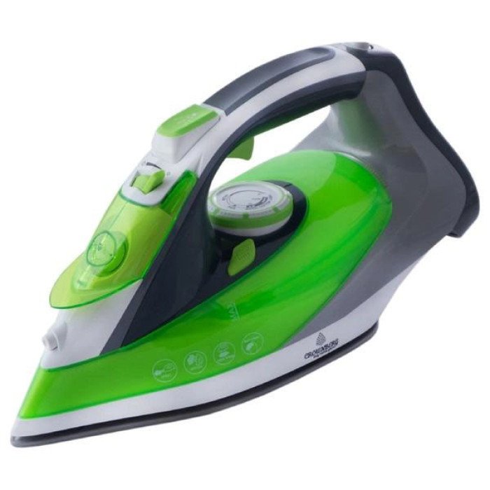 Праска парова з керамічним покриттям Crownberg CB-7444, парова праска відпарювач, праска-очисник