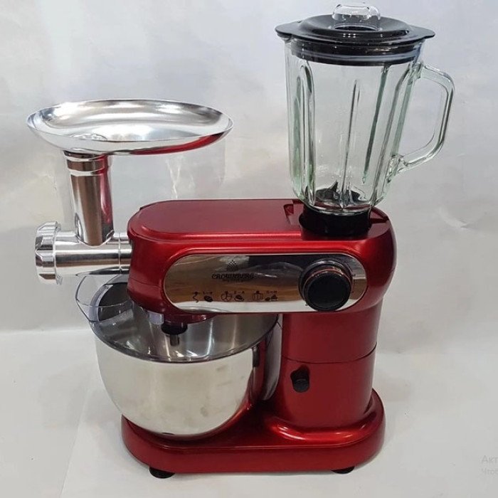 Кухонний комбайн 3 в 1 Crownberg CB-3404 Тістоміс-М'ясорубка-Блендер (2200 Вт)