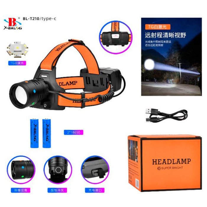 Налобний ліхтар із флуоресцентним забарвленням BL-T210