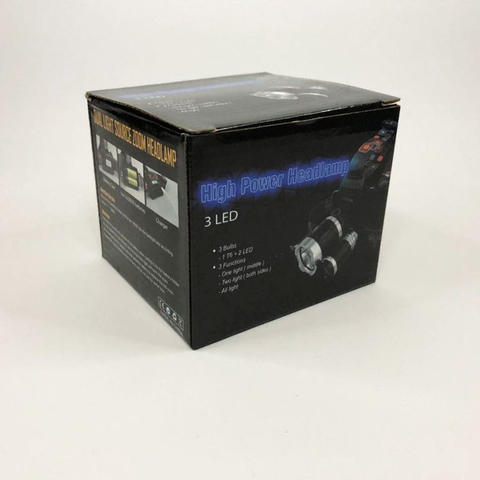 Ліхтар Police 3000-T6+2XPE (2х18650, 5 режимів, Zoom, 1500 люмен), Налобний ліхтар з лінзою