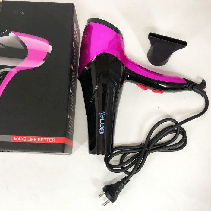 Фен GEMEI GM-1766 2.6 кВт АС, жіночий фен для волосся, електрофен для волосся. Колір: фіолетовий