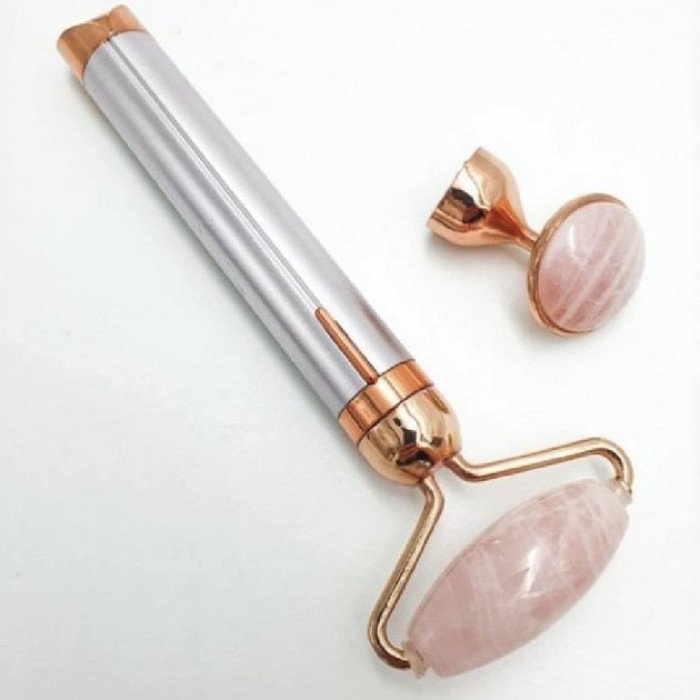 Масажер ролик електричний для особи Facial Roller Massager. Колір бежевий