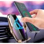 Автомобільний тримач S7 для телефону з швидкою зарядкою S7. Колір: золотий