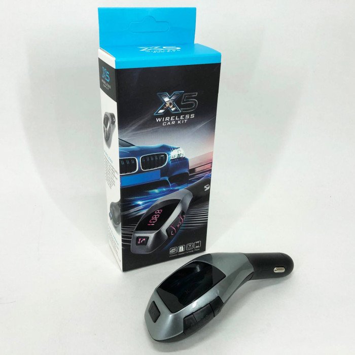 Автомобільний bluetooth fm модулятор X5 ВТ для автомагнітоли, mp3/фм трансмітер з дисплеєм