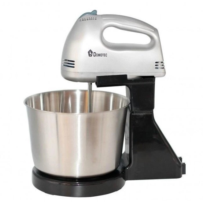 Ручний міксер Domotec MS-1133 міксер із металевою чашею та підставкою, міксер кухонний стаціонарний
