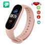 Фітнес браслет FitPro Smart Band M6 (смарт годинник, пульсоксиметр, пульс). Колір рожевий