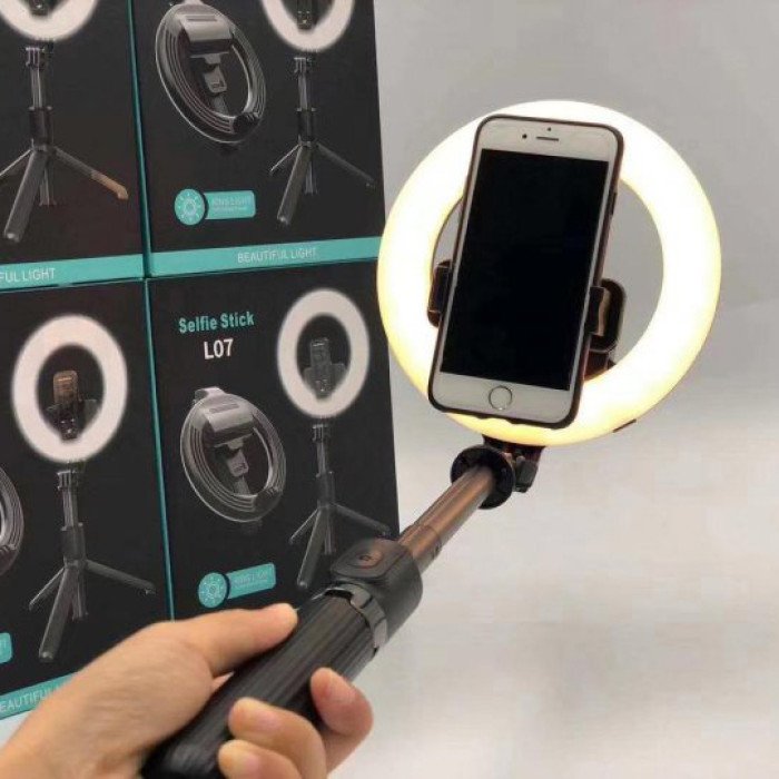 Монопод з кільцевою лампою 16 см (трипод, c bluetooth) L07