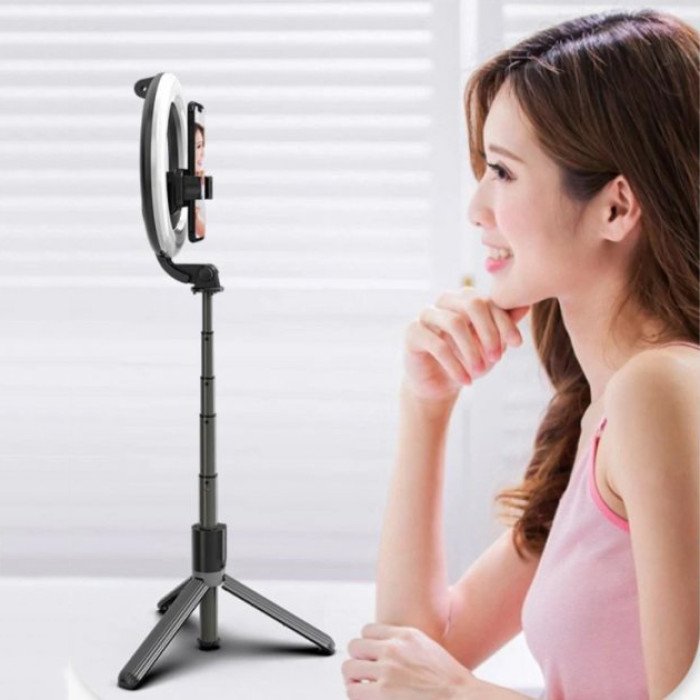 Монопод з кільцевою лампою 16 см (трипод, c bluetooth) L07
