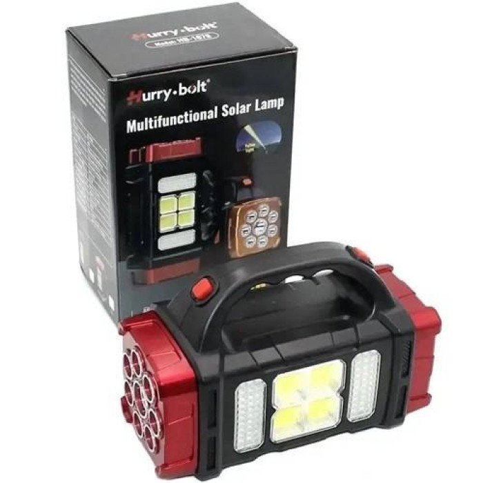 Ліхтар кемпінговий з сонячною панеллю та повербанком HB-1678-2х8LED-6COB, ліхтар кемпінговий світлодіодний