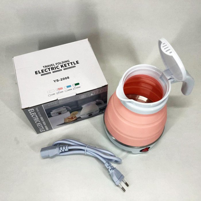 Електрочайник складаний Travel Folding 600ml. Колір: рожевий