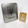Дугова електроімпульсна запальничка USB Україна (металева коробка) HL-449. Колір: золотий