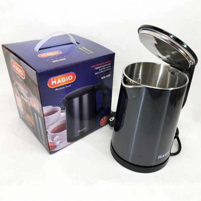 Чайник електричний MAGIO MG-503 1100 Вт, гарний електричний чайник, чайник електро, безшумний чайник