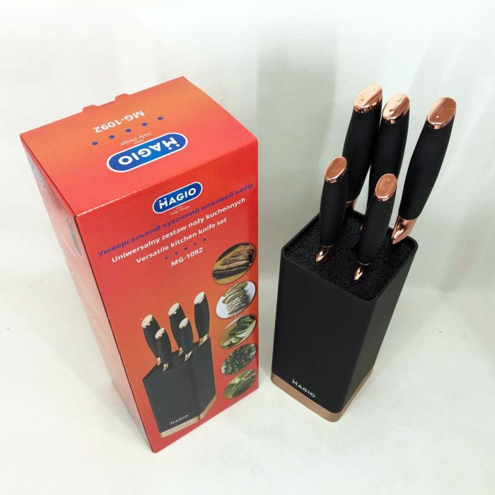 Універсальний кухонний ножовий набір Magio MG-1092 5 шт, набір ножів для кухні, набір кухонних ножів