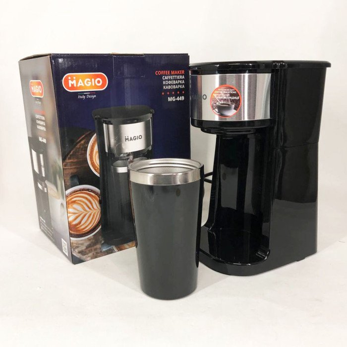 Набір дизайнерської лінійки Magio: Кавомолка MAGIO MG-205 + Крапельна кавоварка Magio MG-449