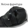 Бананка шкіряна універсальна текстурна, Чоловіча бананка з натуральної шкіри, Сумка для торгівлі