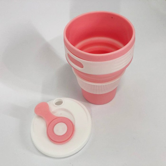 Кружка туристична (складна/силіконова), кружка похідна силіконова складана. Колір: рожевий