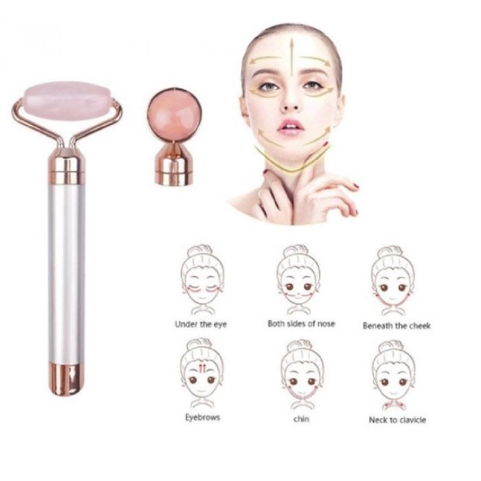 Масажер ролик електричний Facial Roller Massager. Колір: білий