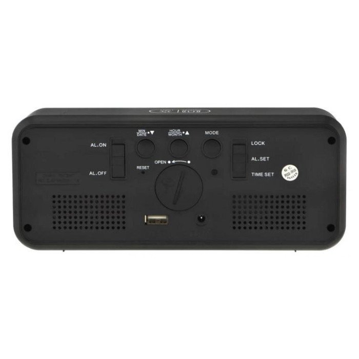 Годинник настільний DT-6508 з будильником та USB зарядкою із зеленим підсвічуванням, лід годинник настільний