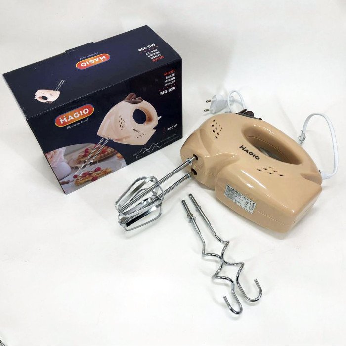 Міксер MAGIO MG-950, двовіночковий міксер, гарний міксер, найкращий ручний міксер, ручний міксер для кухні