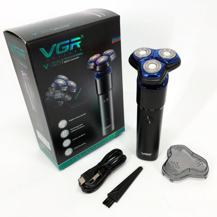 Електробритва VGR V-325, тример бездротовий, машинка чоловіча для гоління, тример для вусів