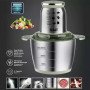 Подрібнювач блендер RAF R 7002 електричний чоппер для кухні з металевою чашею 3л RAF 600W