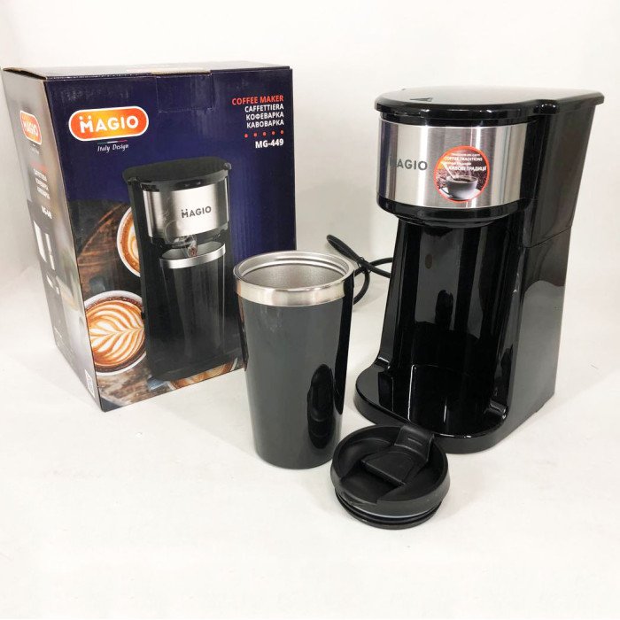 Набір дизайнерської лінійки Magio: Кавомолка MAGIO MG-205 + Крапельна кавоварка Magio MG-449