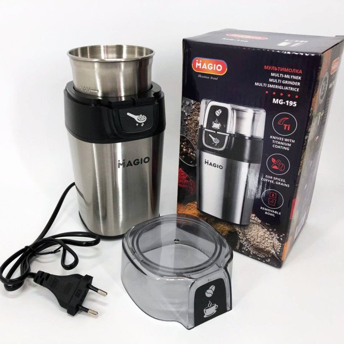 Мультималка кавомолка MAGIO MG-195, електрична кавомолка подрібнювач, кавомолка потужна