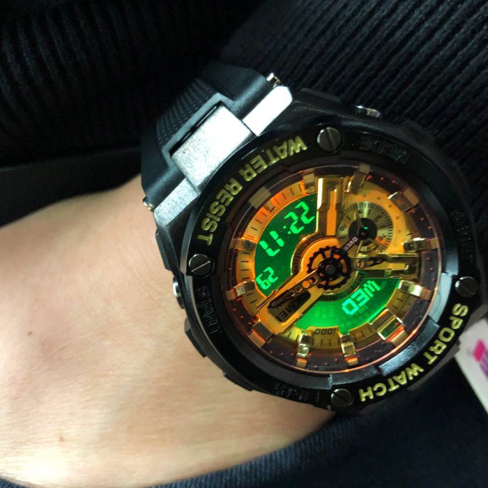 Годинник наручний чоловічий SKMEI 2101BKGD, армійський годинник протиударний, оригінальний чоловічий годинник спортивний