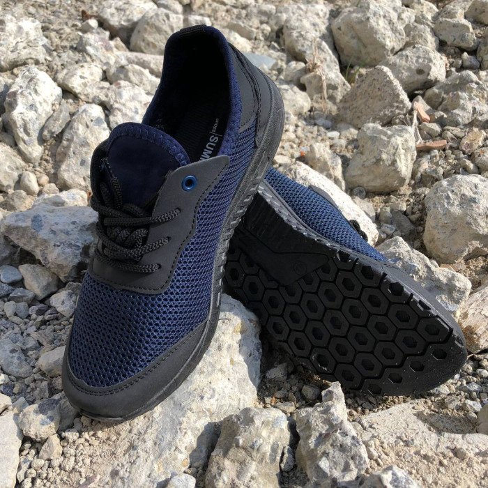 Кросівки чоловічі сітка 46 розмір. Літні кросівки, модні універсальні кросівки. Модель 46913. Колір: синій