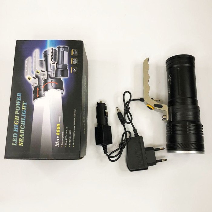 Професійний переносний ліхтар-прожектор Police S911-XPE, ліхтар ручний потужний, тактовний ліхтар