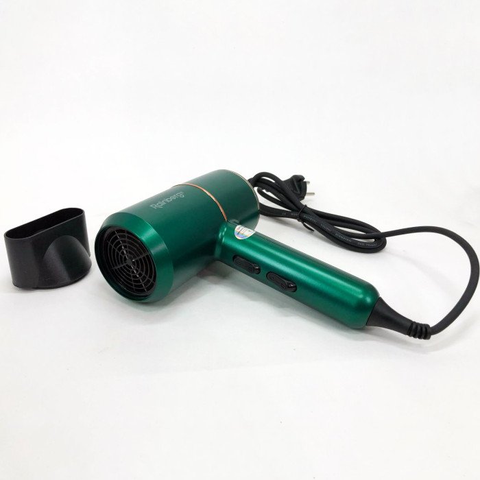 Фен для укладання та сушіння волосся Rainberg RB-2211 + насадка-концентратор, гарний потужний фен. Колір: зелений
