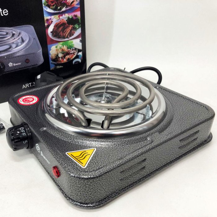 Електроплита спіральна настільна плита Domotec MS-5801 1000 W, Переносна компактна електроплита