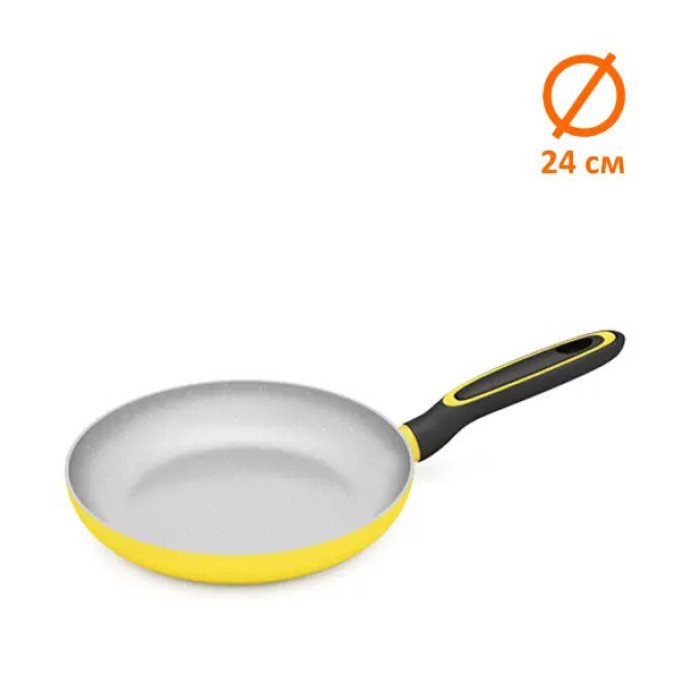 Сковорода Magio MG-1177 із мармуровим антипригарним покриттям 24 см, сковорода зручна на кухню