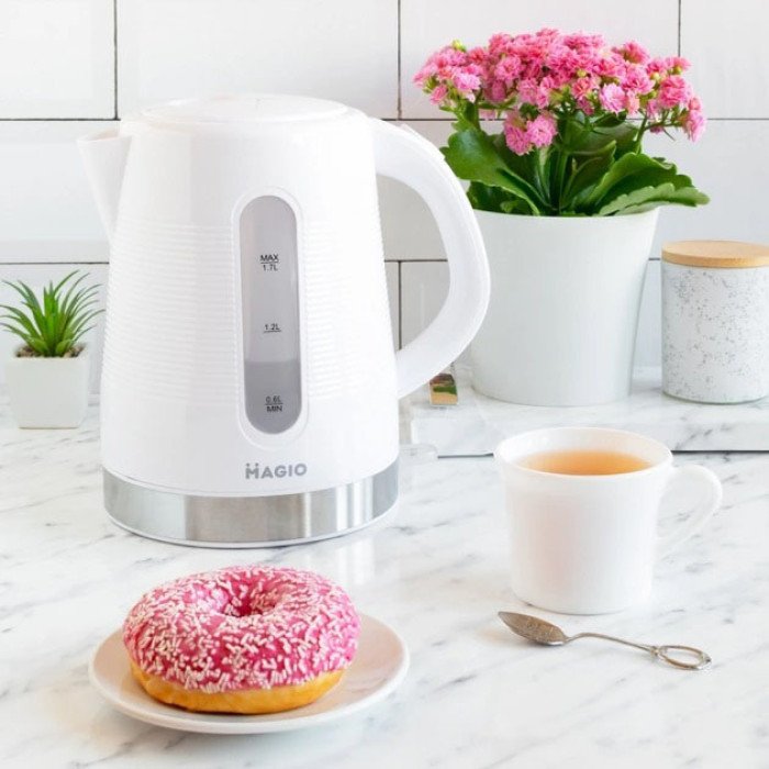 Електрочайник MAGIO MG-100 1.7 л 1700 Вт, електронний чайник, чайник дисковий, гарний електричний чайник