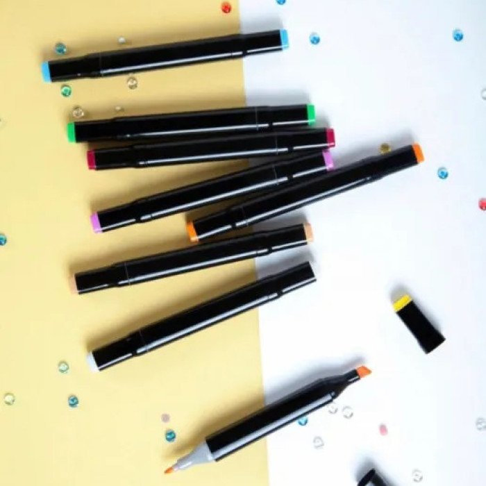 Набір кольорових маркерів 36 шт, Маркер набір, Набір маркерів скетч для малювання двосторонні touch