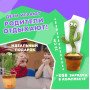 Інтерактивна іграшка Dancing cactus розмовляє танцюючий кактус, м'яка іграшка кактус, Плюшевий кактус
