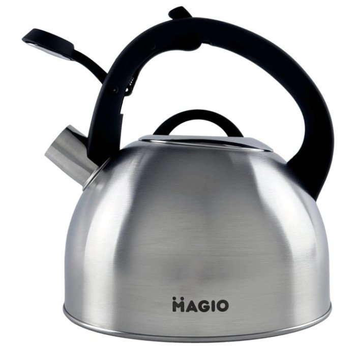 Чайник Magio MG-1192 2.5 л зі свистком, металевий чайник з нержавіючої сталі, чайники для плит