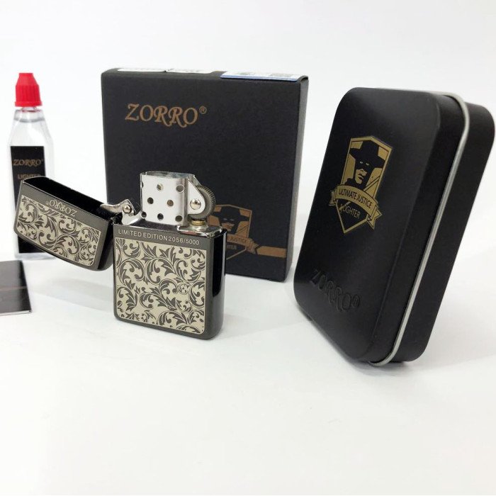 Запальничка бензинова Zorro HL-299, запальничка на день народження, запальничка у подарунковому футлярі