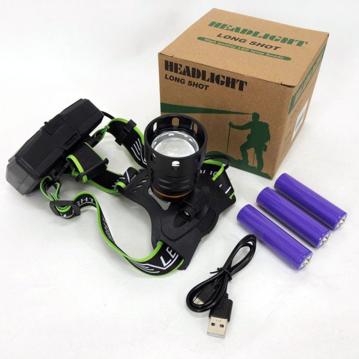 Супер потужний ліхтар налобний Police BL-A14-3-P90 MICRO USB, потужний налобний ліхтар для риболовлі наголовний