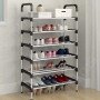 Полиця для взуття Shoe Rack 6 полиць Органайзер стійка 6 секцій 56х28х113см. Колір: чорний