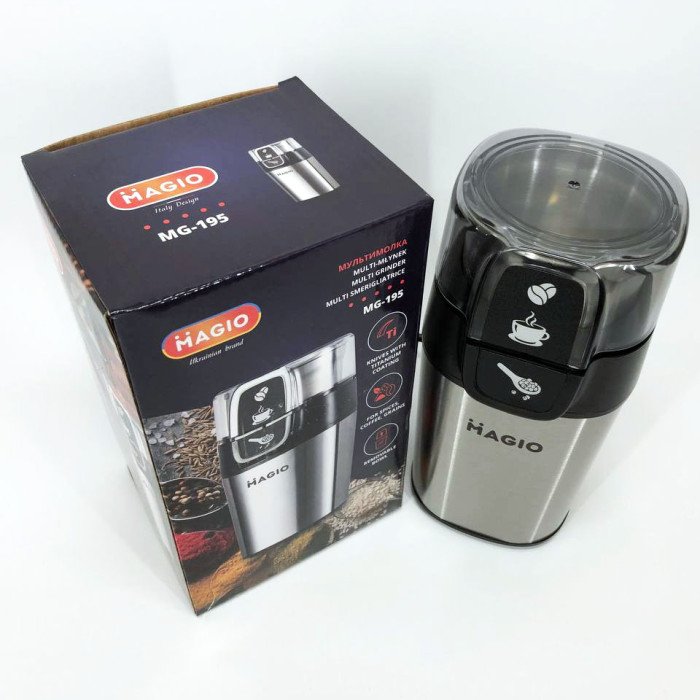 Мультималка кавомолка MAGIO MG-195, електрична кавомолка подрібнювач, кавомолка потужна