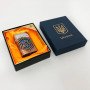 Запальничка газова ЗСУ Подарункова коробка, Гостре полум'я HL-4112-4, Запальничка з турбонаддувом. Колір: бронза