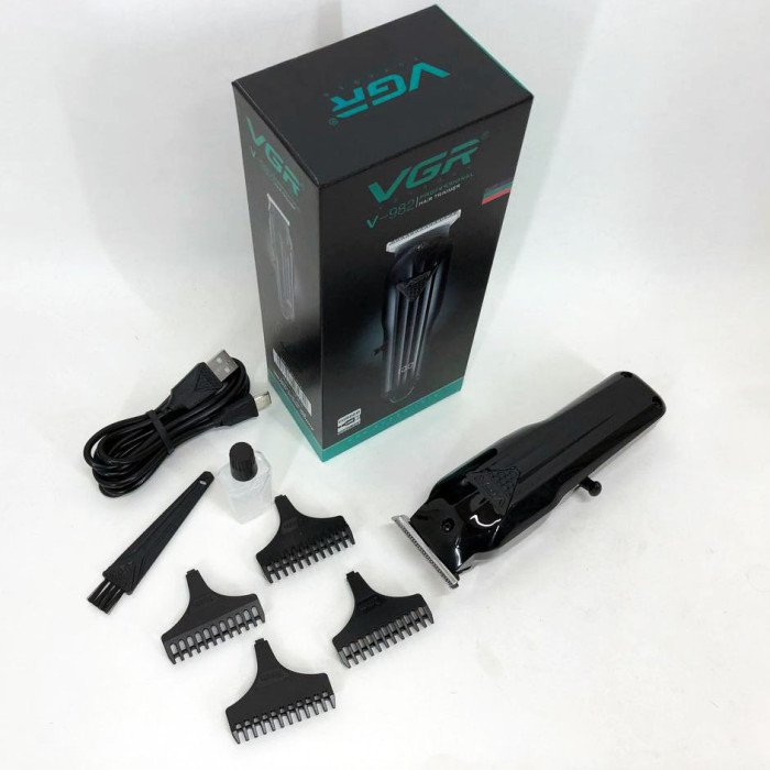 Машинка для стрижки волосся VGR V-982 LED Display, професійна електробритва, підстригальна машинка