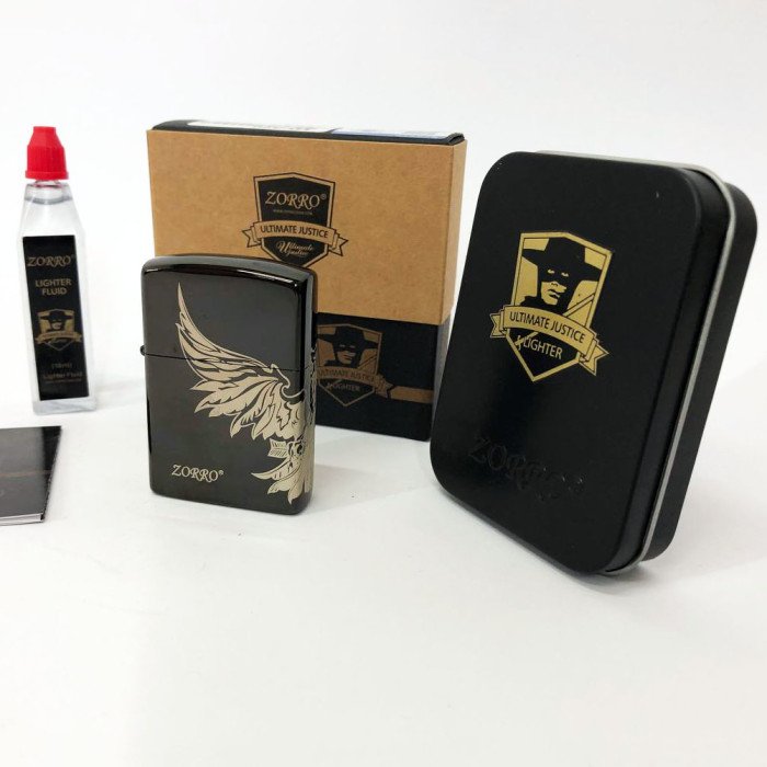 Запальничка бензинова Zorro HL-290, подарункова запальничка сувенірна, запальничка на день народження.