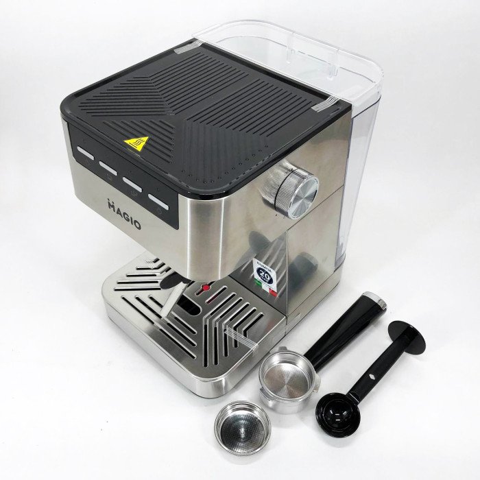 Кавоварка рожкова MAGIO MG-453 960 Вт, кавоварка з можливістю приготування еспресо, кавоварка латте